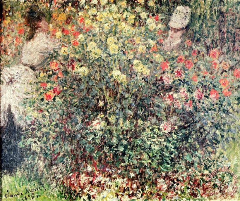 Claude Monet Women in the Flowers Art Print