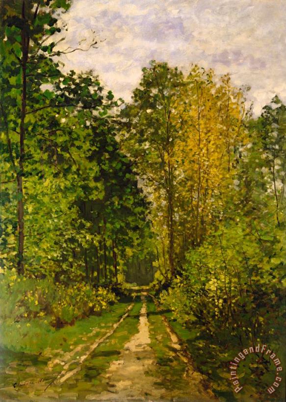 Wooded Path painting - Claude Monet Wooded Path Art Print