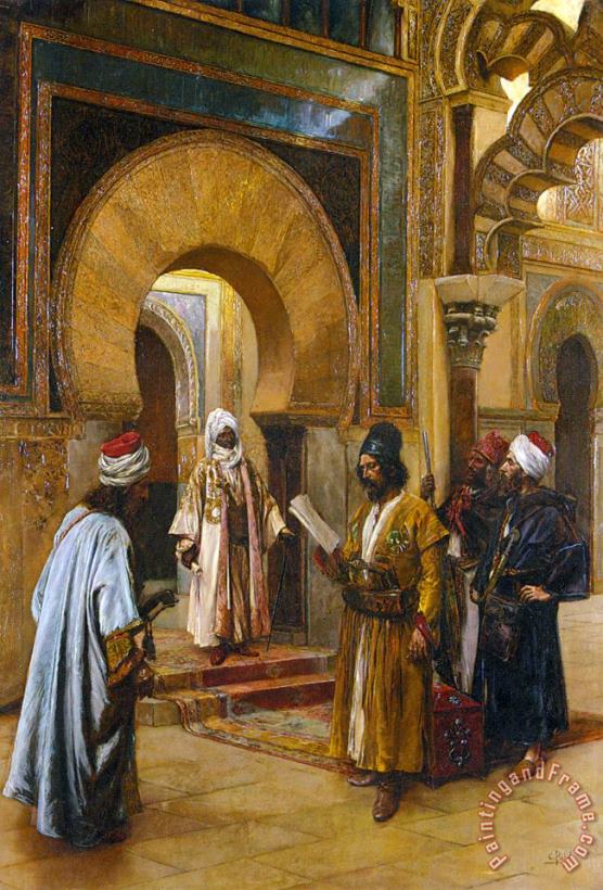 Emmisaries to The Sultan painting - Clement Pujol De Guastavino Emmisaries to The Sultan Art Print