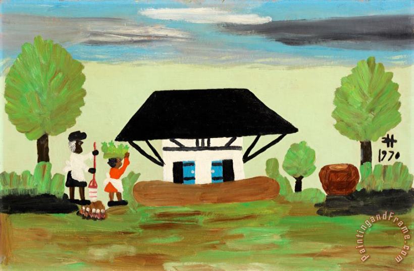 Clementine Hunter African House, 1970 Art Print