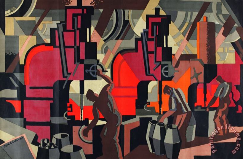 Clive Gardiner Motor Manufacturing Art Print
