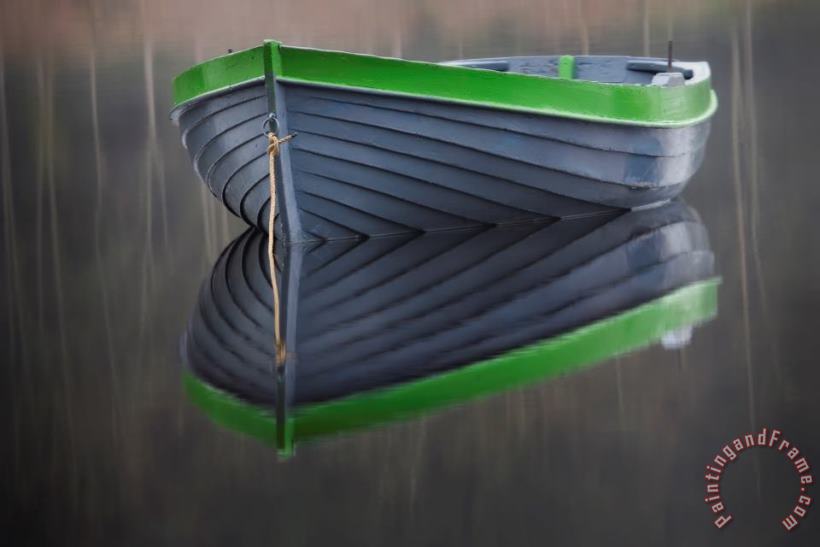 Dinghy Loch Rusky painting - Collection Dinghy Loch Rusky Art Print