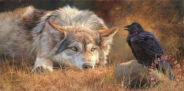 Wolf Crow painting - Collection Wolf Crow Art Print
