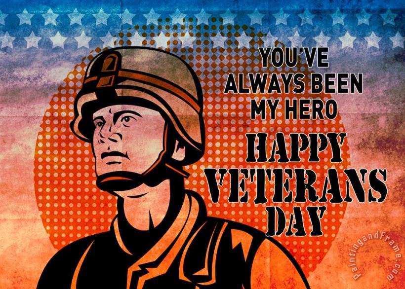 American soldier military serviceman painting - Collection 10 American soldier military serviceman Art Print