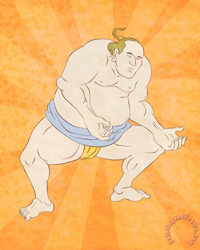 Collection 10 Japanese sumo wrestler Art Print