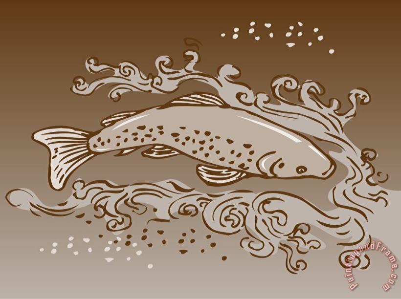 Collection 10 Speckled Trout Fish Art Print