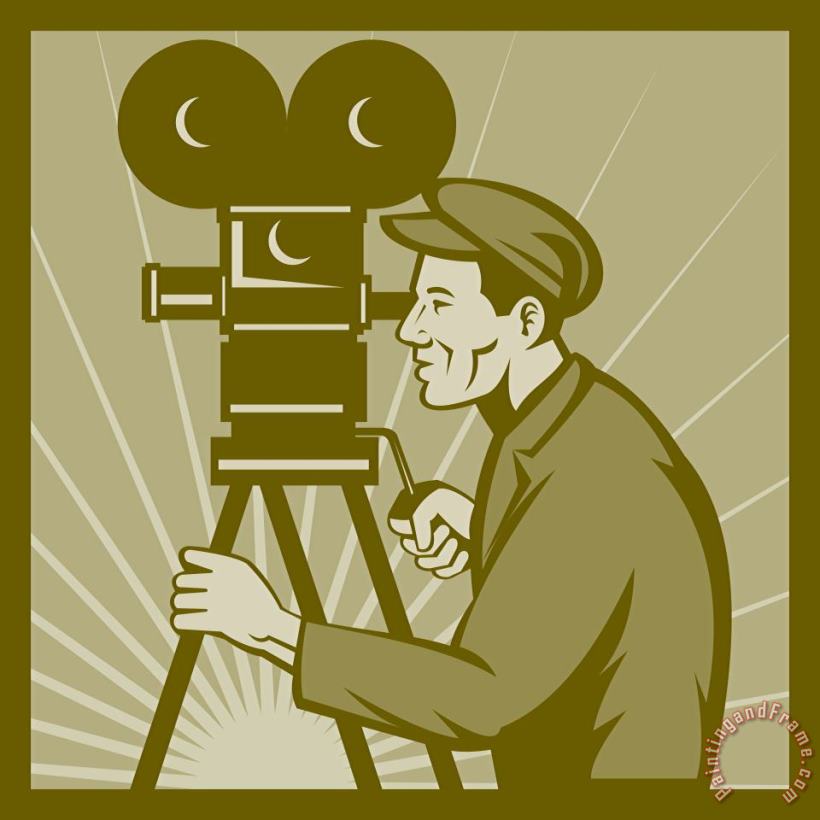 Collection 10 Vintage film camera director Art Painting