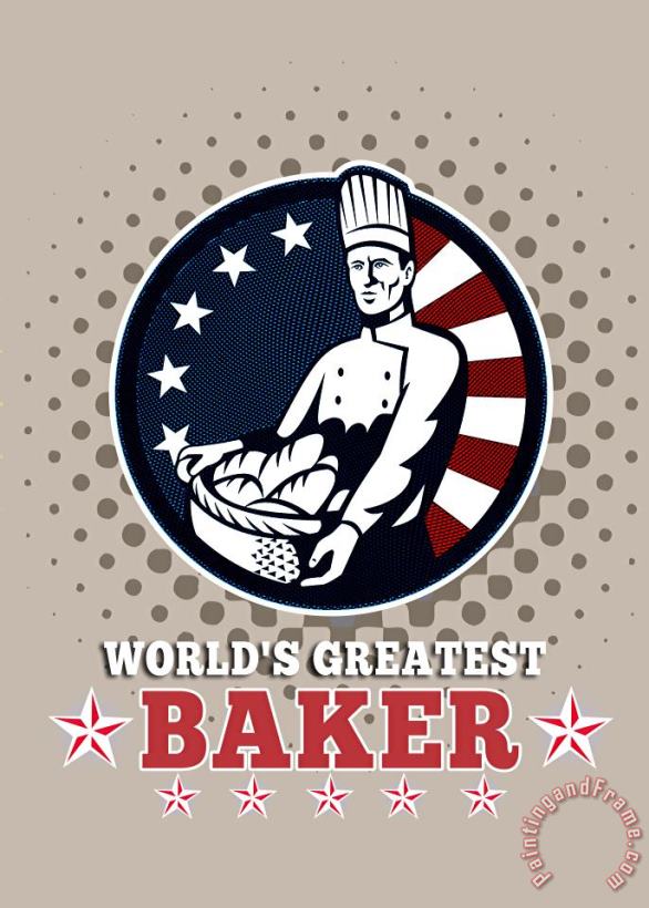 Collection 10 World's Greatest Baker Greeting Card Poster Art Print