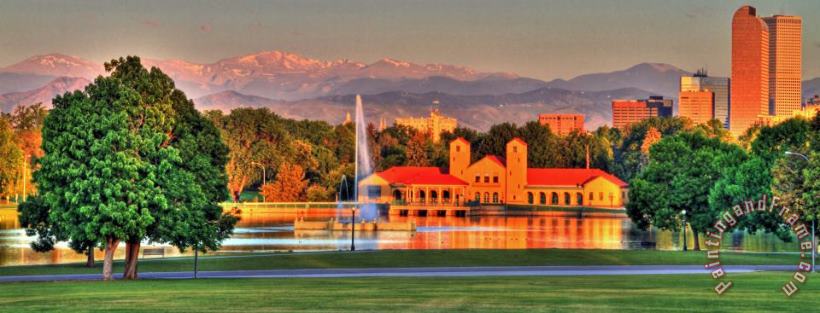 Denver Skyline painting - Collection 14 Denver Skyline Art Print