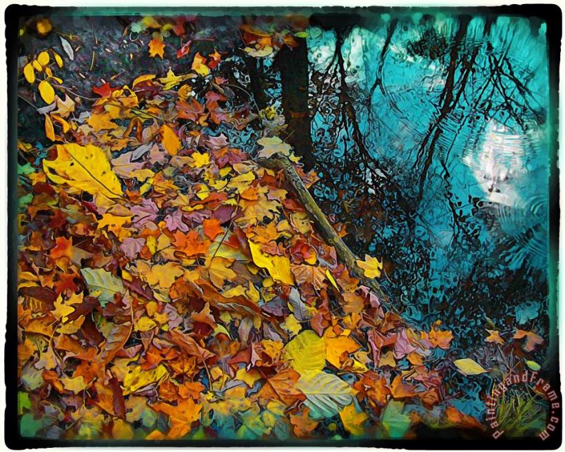 Autumn reflection painting - Collection 8 Autumn reflection Art Print