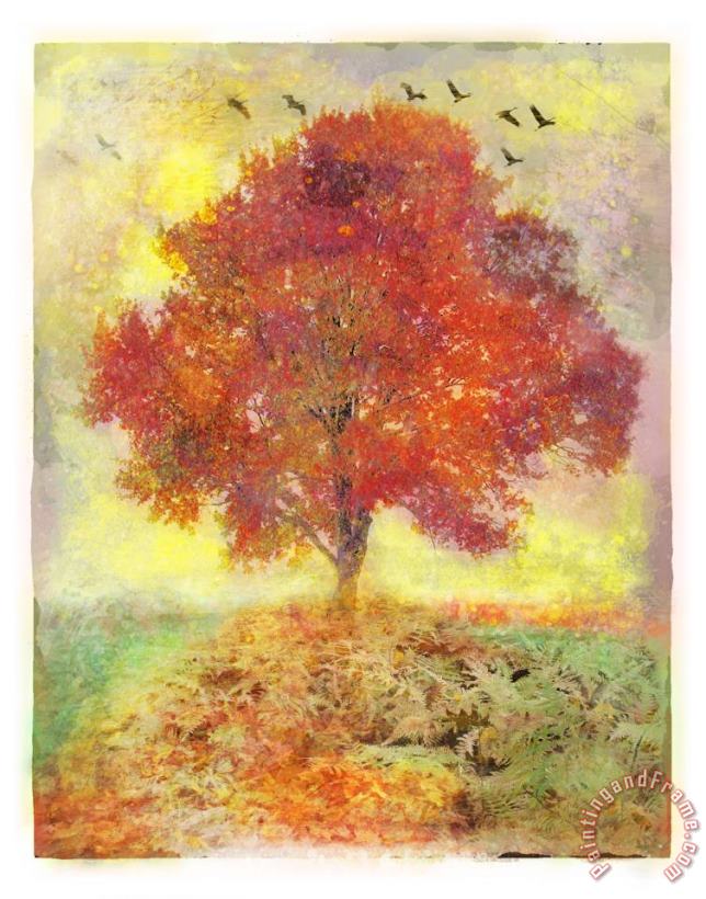 Autumn sunset painting - Collection 8 Autumn sunset Art Print