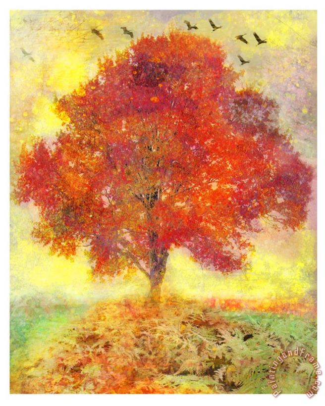 Autumn tree painting - Collection 8 Autumn tree Art Print