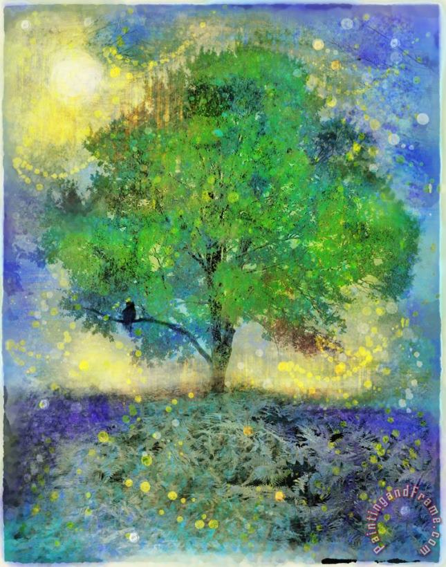 Firefly summer nights painting - Collection 8 Firefly summer nights Art Print