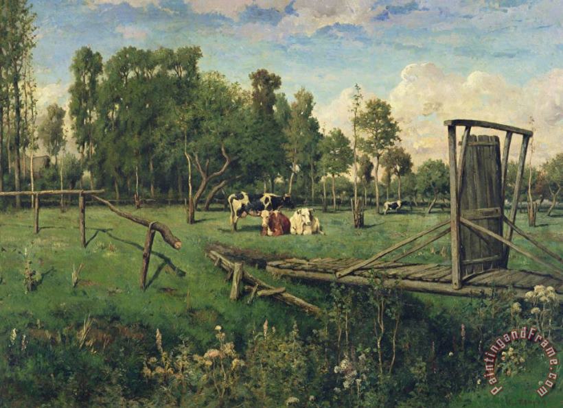 Constant-Emile Troyon A Pasture in Normandy Art Painting
