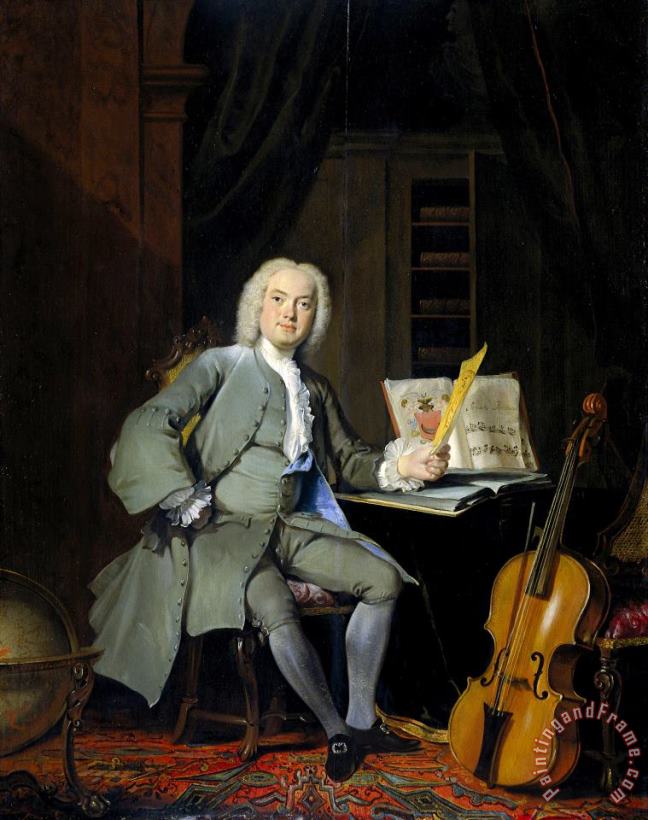 Cornelis Troost Portrait of a Member of The Van Der Mersch Family Art Painting