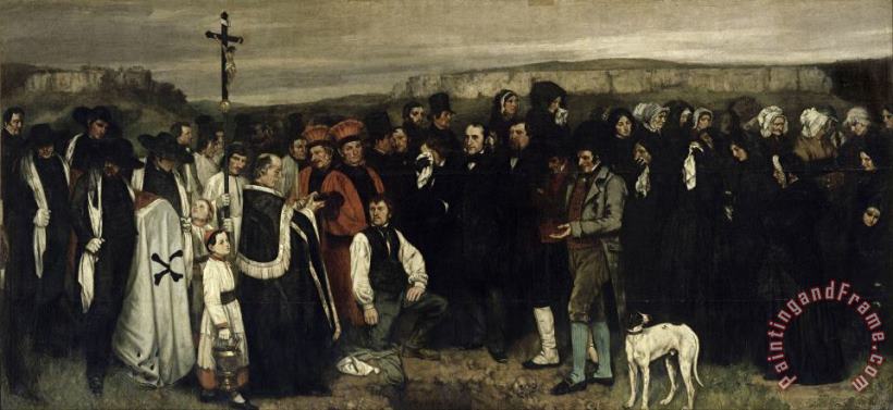 Courbet, Gustave A Burial at Ornans Art Painting
