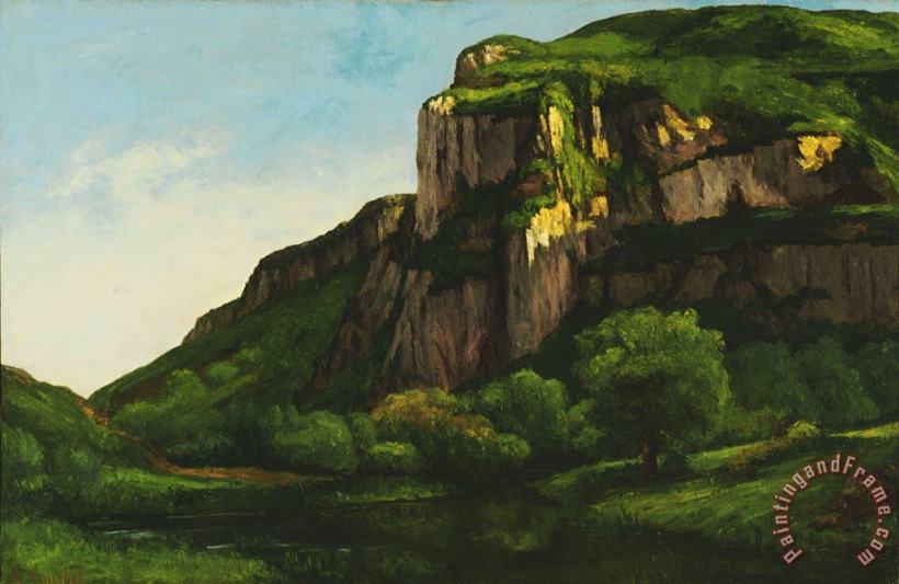 Courbet, Gustave Rocks at Mouthier Art Print