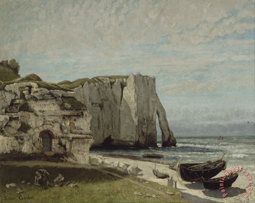 Courbet, Gustave The Etretat Cliffs After The Storm Art Painting