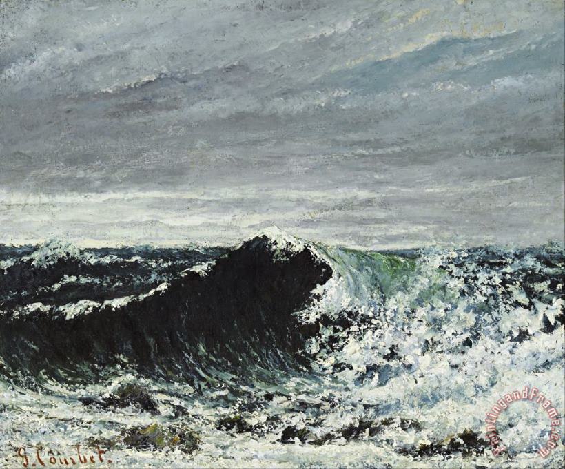 The Wave painting - Courbet, Gustave The Wave Art Print