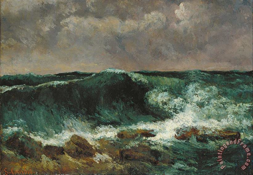 The Wave 2 painting - Courbet, Gustave The Wave 2 Art Print