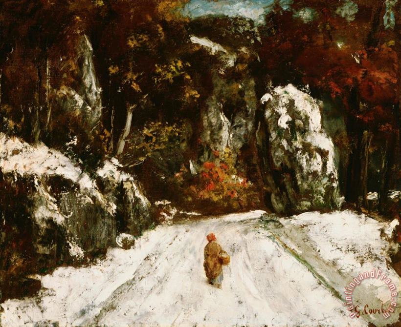 Courbet, Gustave Winter in The Jura Art Painting