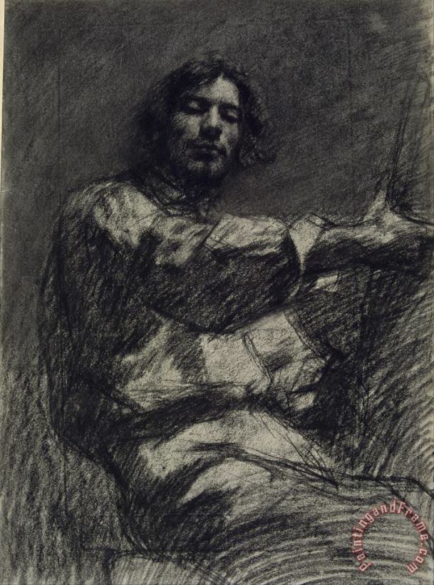 Young Man Sitting, Study. Self Portrait Known As at The Easel painting - Courbet, Gustave Young Man Sitting, Study. Self Portrait Known As at The Easel Art Print
