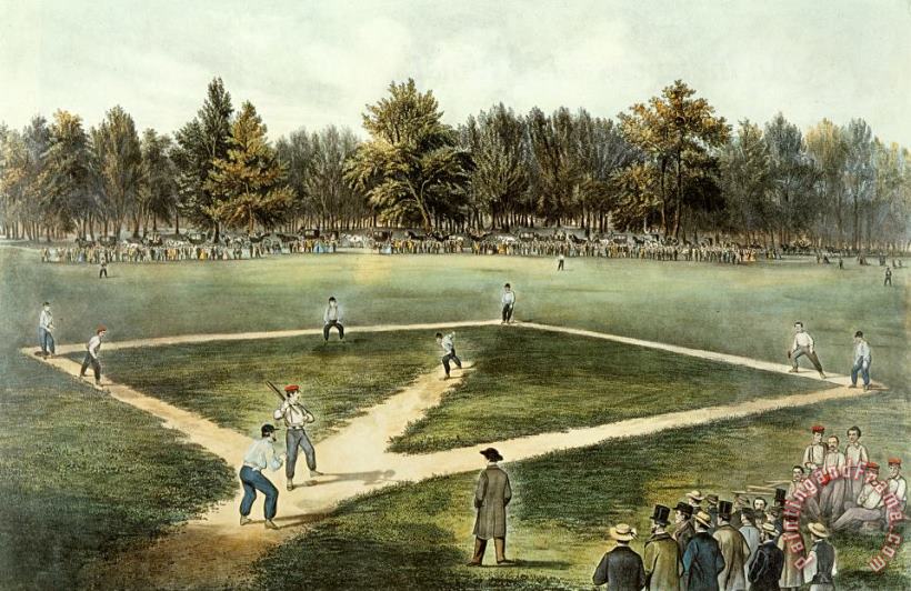 The American National Game of Baseball Grand Match at Elysian Fields painting - Currier and Ives The American National Game of Baseball Grand Match at Elysian Fields Art Print The American National Game of Baseball Grand Match at Elysian Fields painting - Currier and Ives The American National Game of Baseball Grand Match at Elysian Fields Art Print