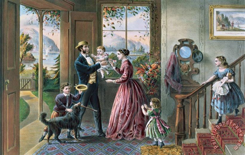 The Four Seasons of Life Middle Age painting - Currier and Ives The Four Seasons of Life Middle Age Art Print