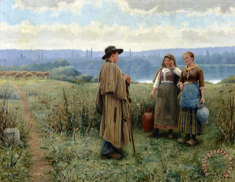 An Idle Moment painting - Daniel Ridgway Knight An Idle Moment Art Print