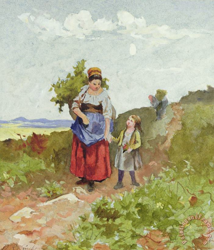 Daniel Ridgway Knight French Peasants on a Path Art Print