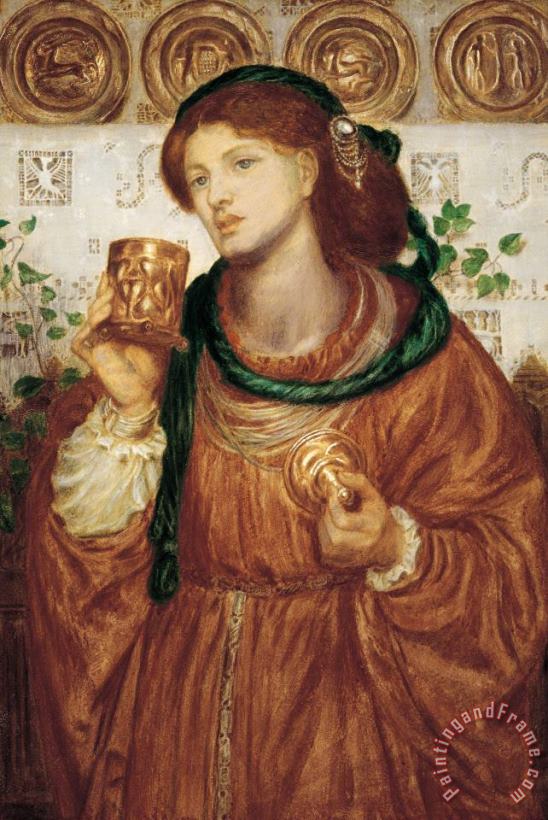 Dante Charles Gabriel Rossetti The loving cup Art Painting