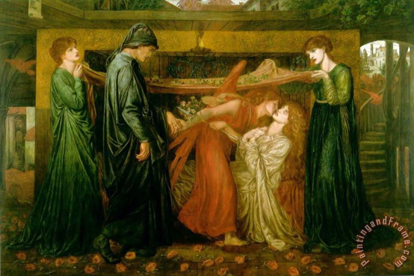 Dante Gabriel Rossetti Dante's Dream at The Time of The Death of Beatrice Art Painting
