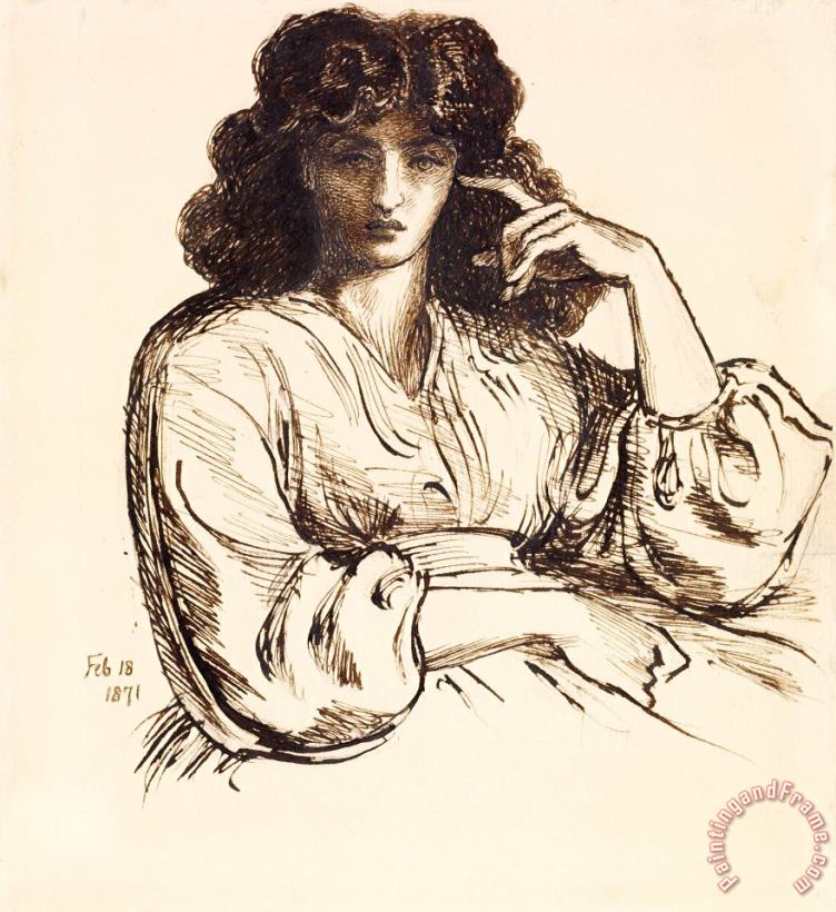 Dante Gabriel Rossetti Portrait of Jane Morris Art Print