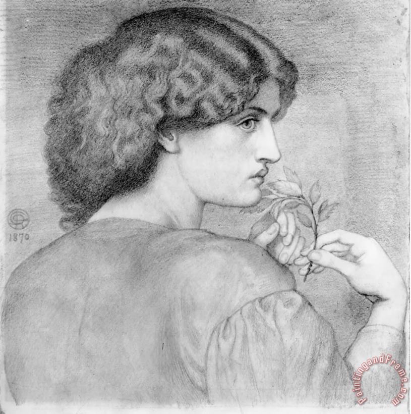 The Roseleaf painting - Dante Gabriel Rossetti The Roseleaf Art Print