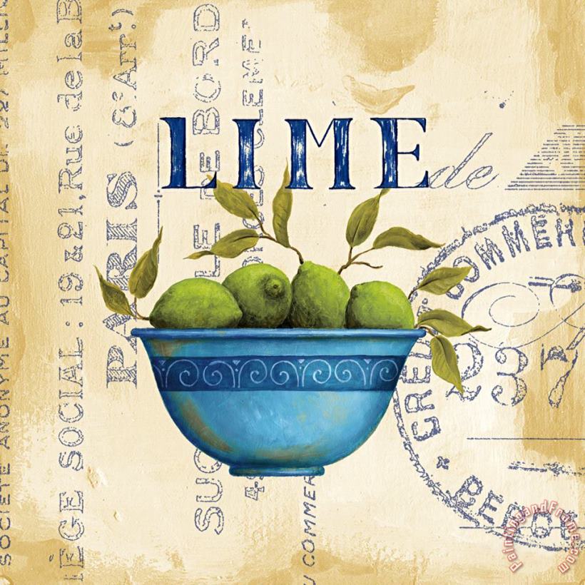 Zest of Limes painting - Daphne Brissonnet Zest of Limes Art Print