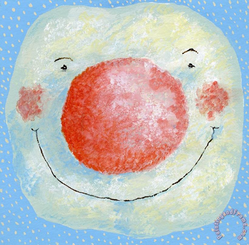 David Cooke Smiling Snowman Art Print