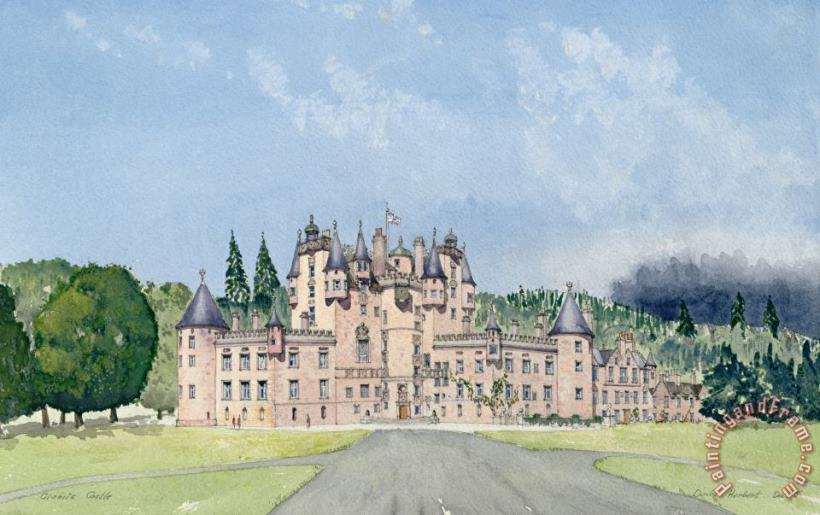 Glamis Castle Tayside painting - David Herbert Glamis Castle Tayside Art Print