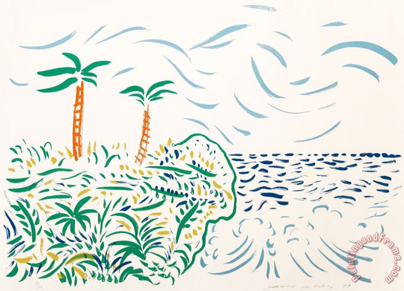 David Hockney Bora Bora, 1980 Art Print