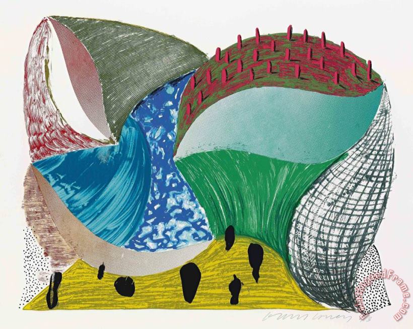 David Hockney Gorge D'incre From Some More New Prints, 1993 Art Painting