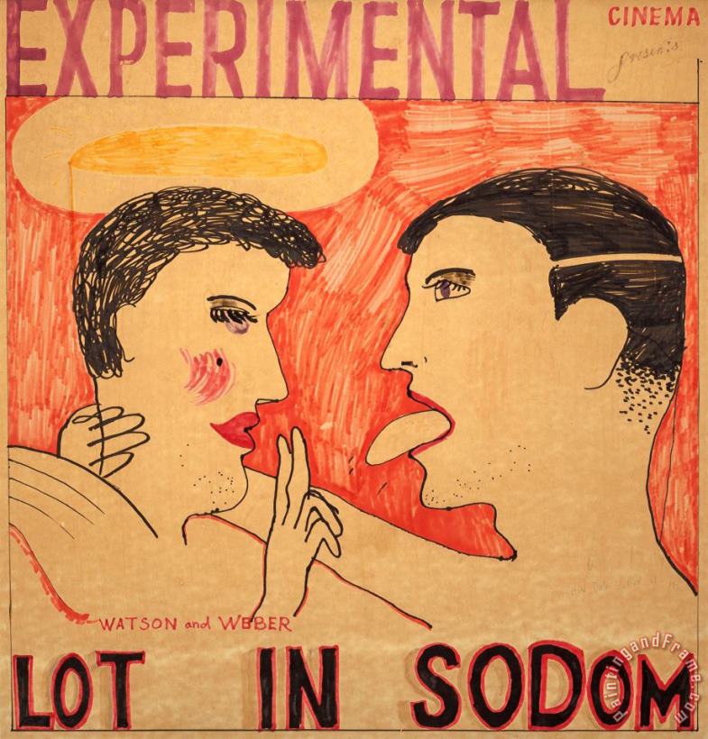 Lot in Sodom painting - David Hockney Lot in Sodom Art Print