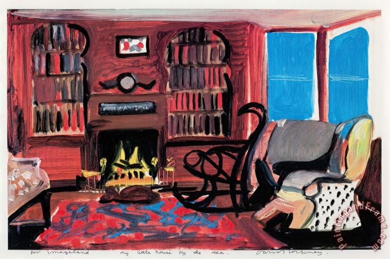 David Hockney My Little House at The Sea, 1989 Art Print