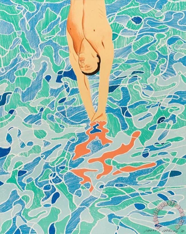 Olympische Spiele Munchen, 1972 (baggott 34), 1972 painting - David Hockney Olympische Spiele Munchen, 1972 (baggott 34), 1972 Art Print
