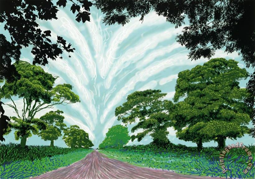 David Hockney Summer Sky, 2008 Art Print