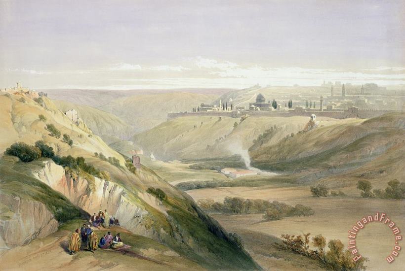 Jerusalem April 5th 1839 painting - David Roberts Jerusalem April 5th 1839 Art Print