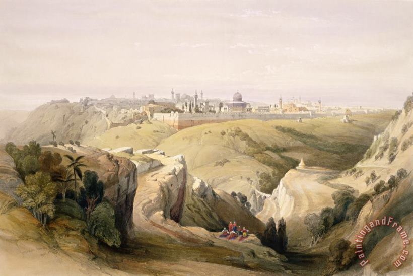 Jerusalem From The Mount Of Olives painting - David Roberts Jerusalem From The Mount Of Olives Art Print Jerusalem From The Mount Of Olives painting - David Roberts Jerusalem From The Mount Of Olives Art Print