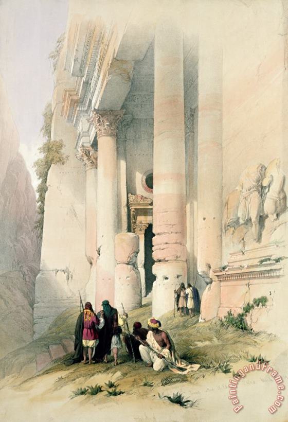 Temple Called El Khasne painting - David Roberts Temple Called El Khasne Art Print
