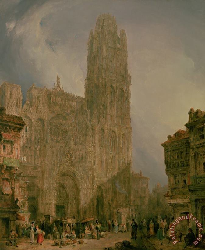 David Roberts West Front of Notre Dame Art Painting