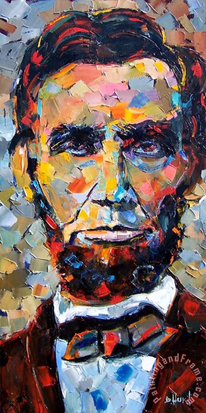 Abraham Lincoln portrait painting - Debra Hurd Abraham Lincoln portrait Art Print