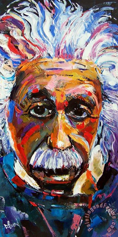 Albert Einstein genius painting - Debra Hurd Albert Einstein genius Art Print
