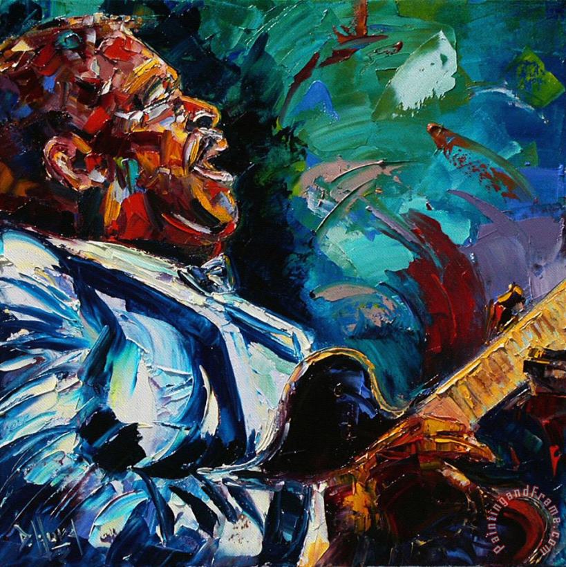 BB King painting - Debra Hurd BB King Art Print